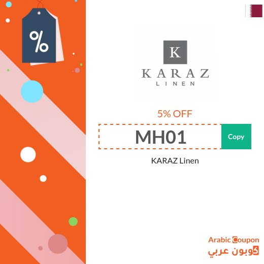 100% Active Karaz Linen discount code on all purchases
