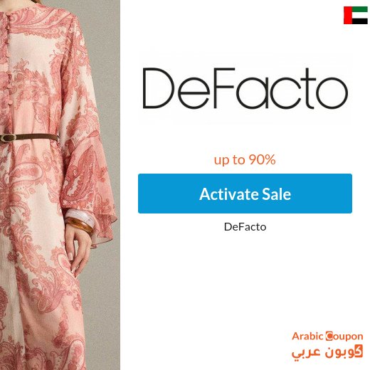 DeFacto online Sale in UAE up to 90%, in addition to DeFacto code