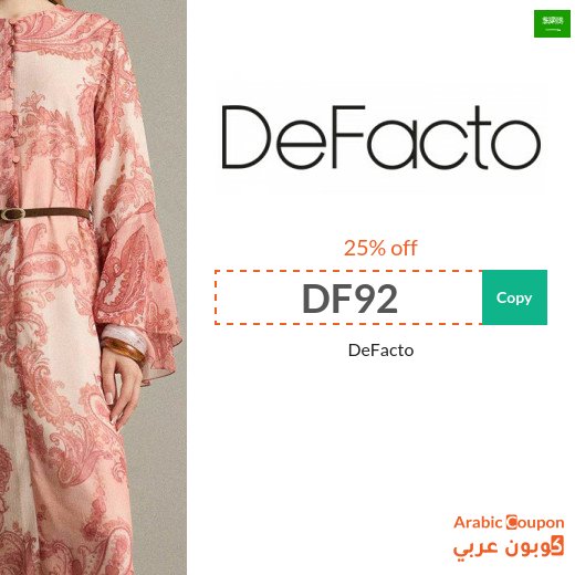 Defacto promo code and offers for elegant fashion with discounted prices up to 90%