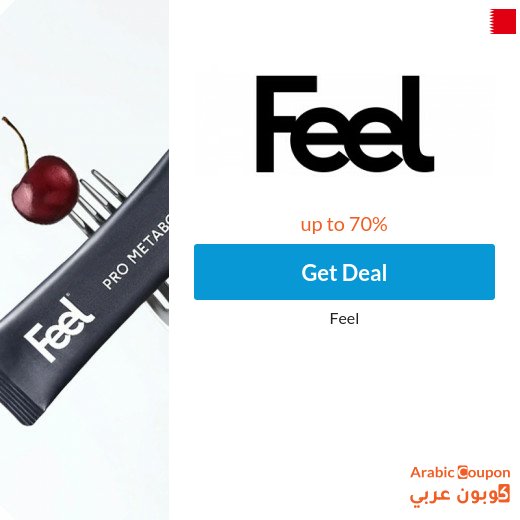 Feel Sale & offers online in Bahrain with Feel promo code "AA50"