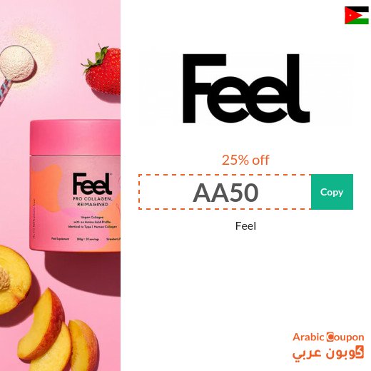 25% off FEEL promo code "AA50" on all products in Jordan