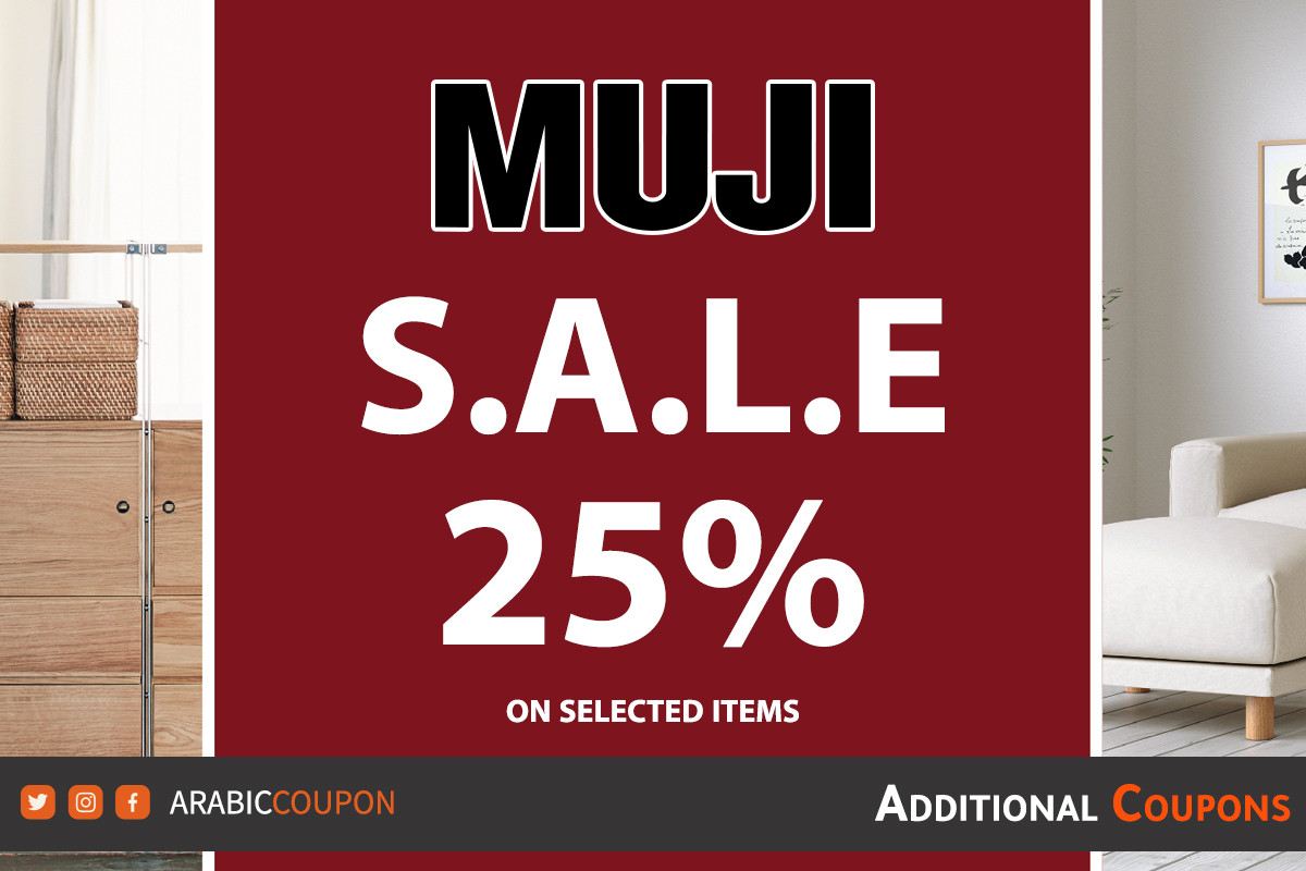 25% OFF MUJI discounts and & SALE launched with additional coupon code