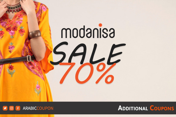 The launch of Modanisa's SALE, 70% of women's fashion with additional coupons & promo code