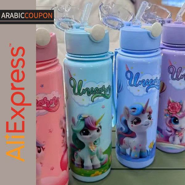 Cartoon Print Thermal Water Bottle for girls