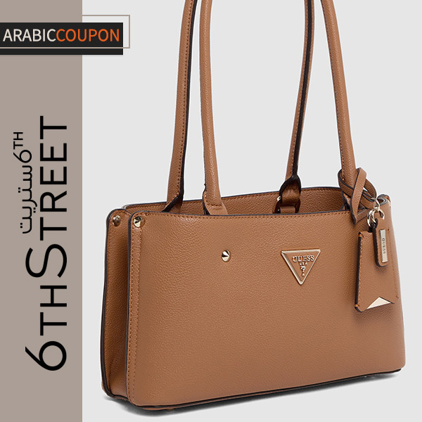 Guess Meridian Brown Leather Bag