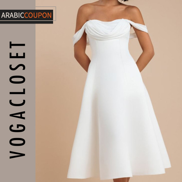 Goddiva Cotton Wedding Dress in Cream Color