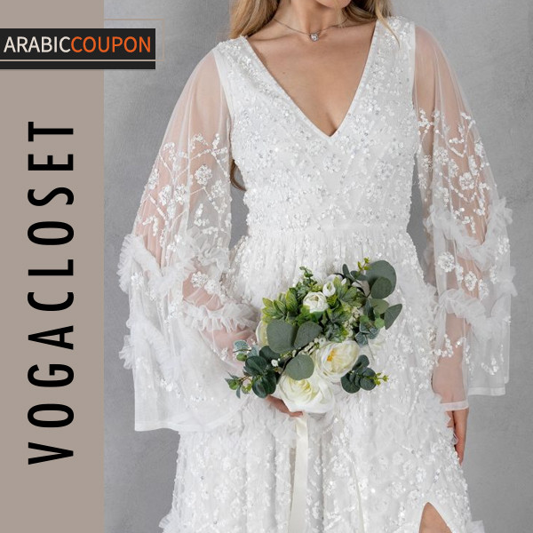 Maya Deluxe's crystal embellished wedding dress