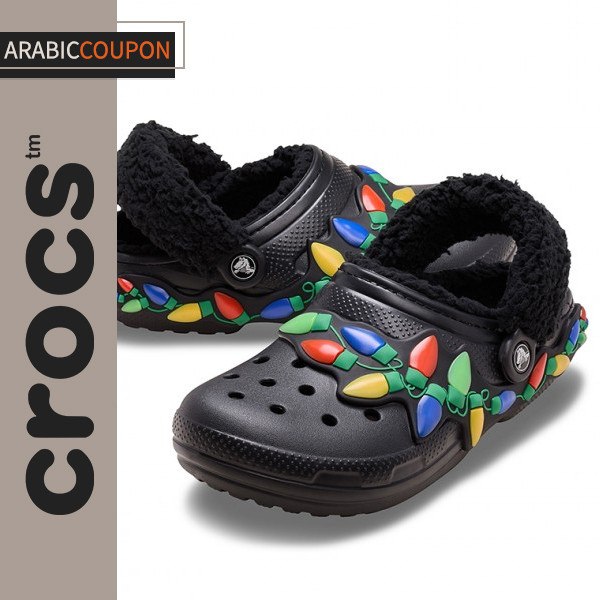 Crocs lined holiday lights sandal Crocs lined holiday lights sandal