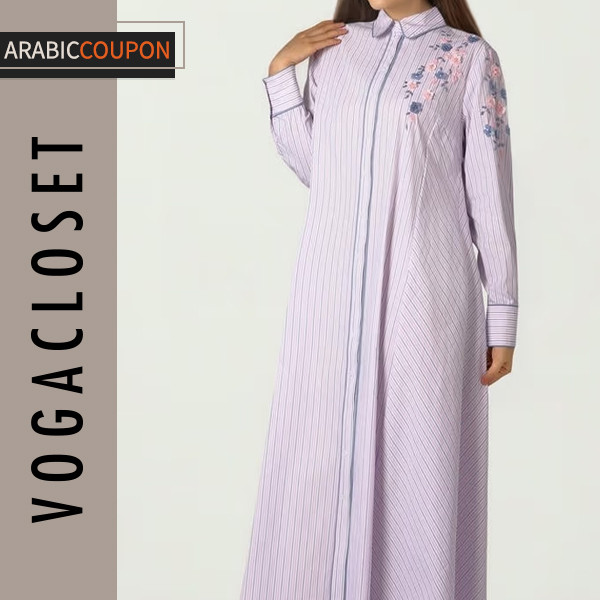 Femi9 pink striped kaftan