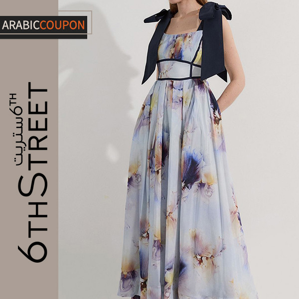 Karen Millen's floral silk dress