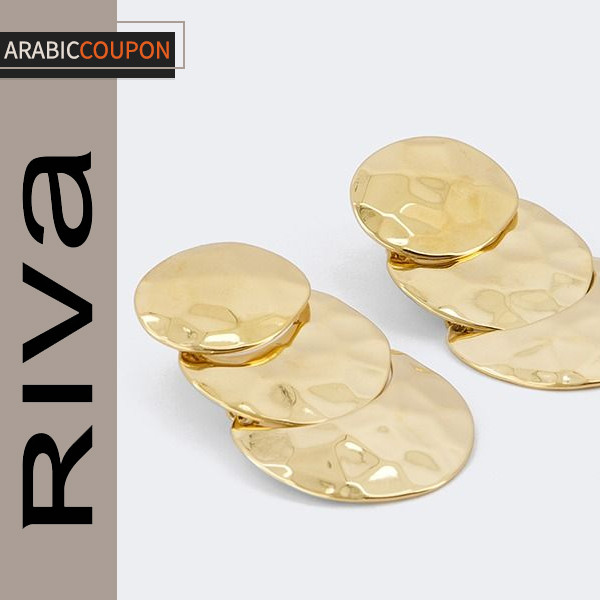 Riva Triple Round Gold Earrings