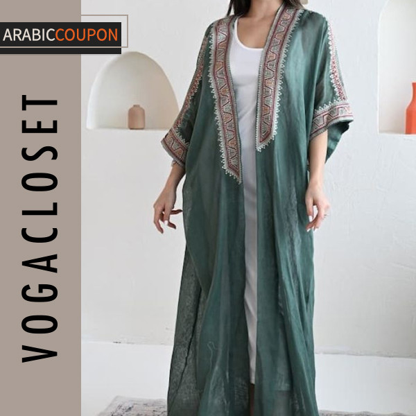 Assala Soft Green Linen Bisht