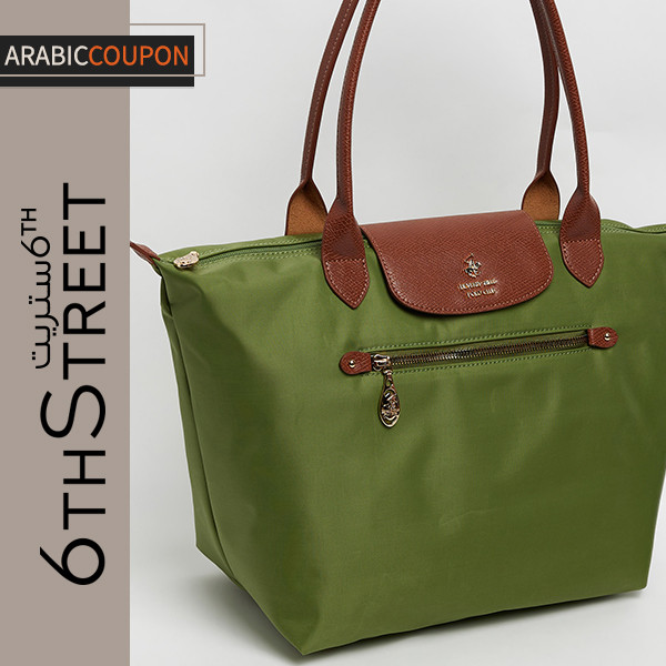 Beverly Hills Polo Club Raspberry Green Bag