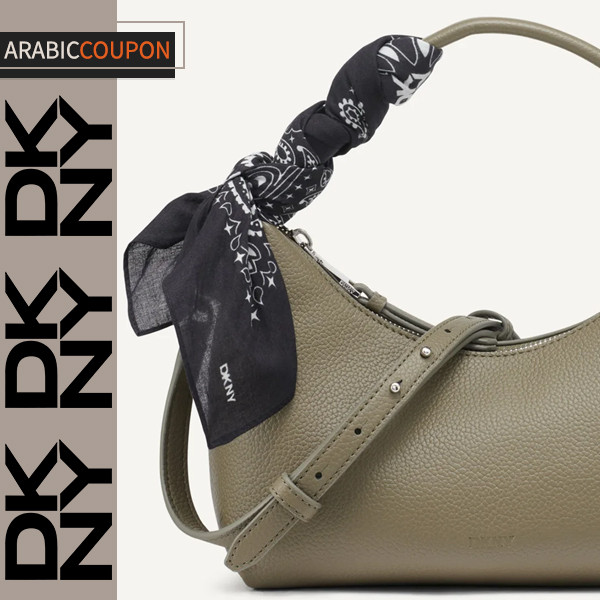 DKNY Imma Green Bag with Scarf