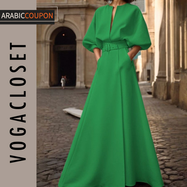 Uoozee Green Maxi Dress