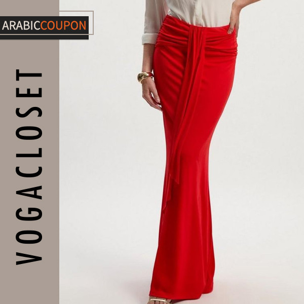 Karen Millen Long Red Skirt