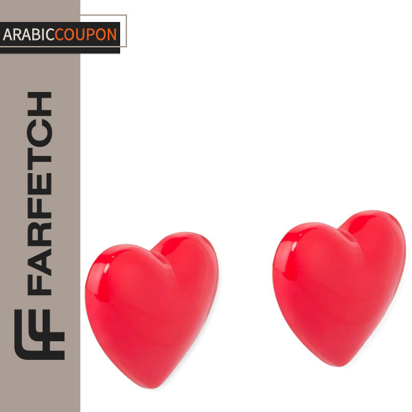 Moschino Red Heart Earrings