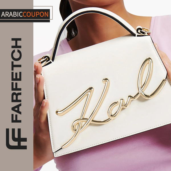 Karl Lagerfeld Crossbody Bag with Gold Signature