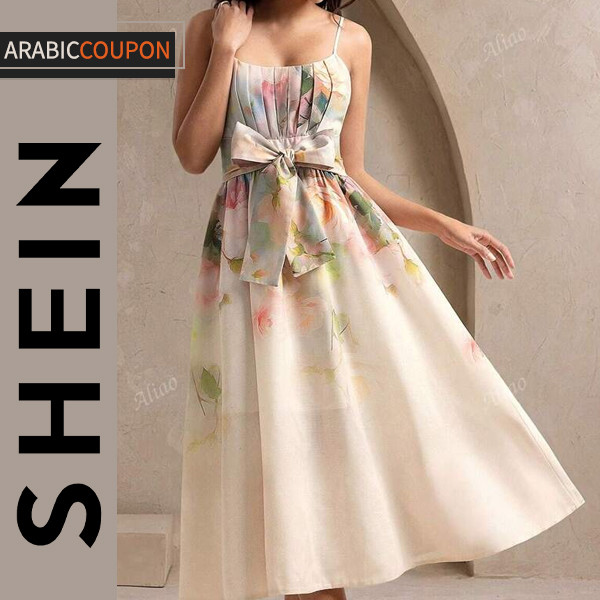 Shein dress with floral print