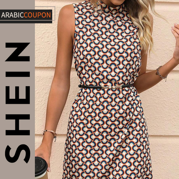 Shein dress with geometric patterns