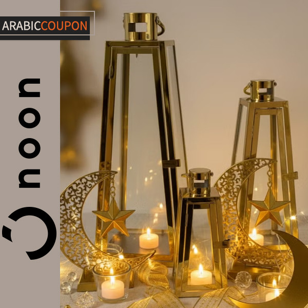 Golden lanterns for Ramadan in luxurious style