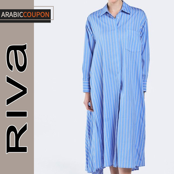 Blue striped dress from Riva