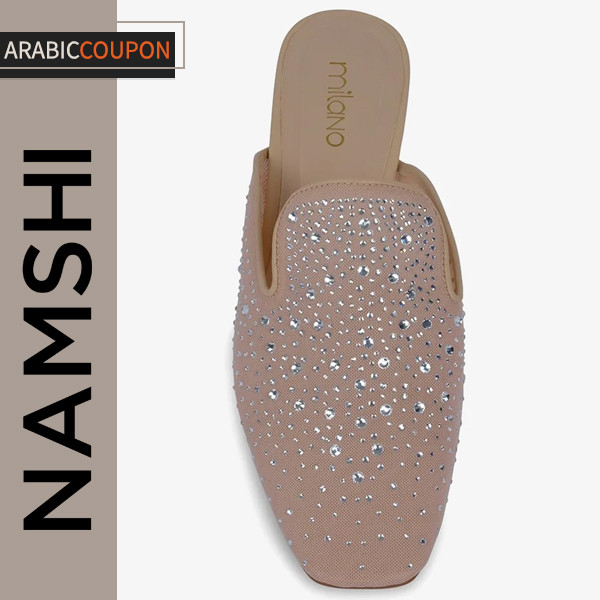 Milano Lilia Mule with rhinestone studded