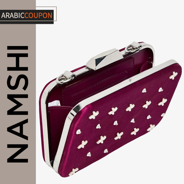 Steve Madden's plum-colored clutch