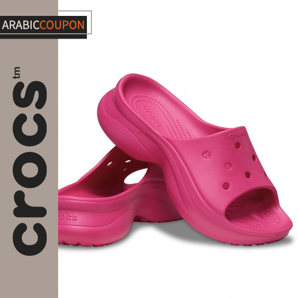 Pink Crocs slipper