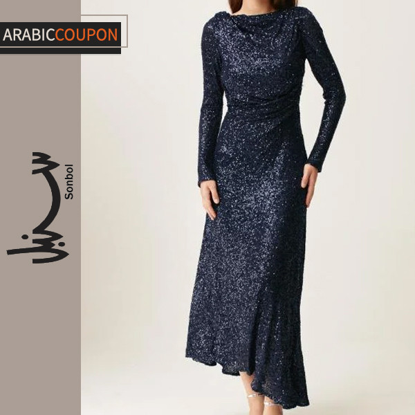 Maxi shiny Sonbol dress for summer evenings Maxi shiny Sonbol dress for summer evenings