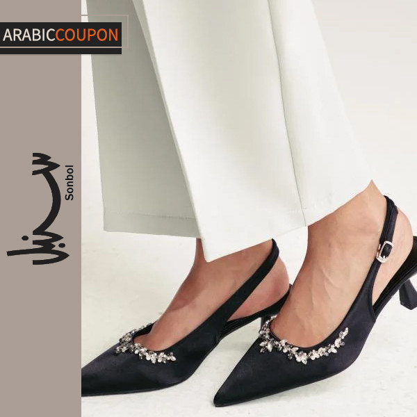 Sonbol crystal studded heel Sonbol crystal studded heel
