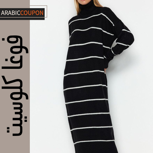 فستان ترينديول بستايل كنزة طويلة فستان ترينديول بستايل كنزة طويلة