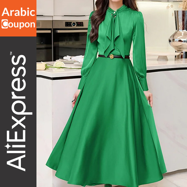 Elegant formal green dress