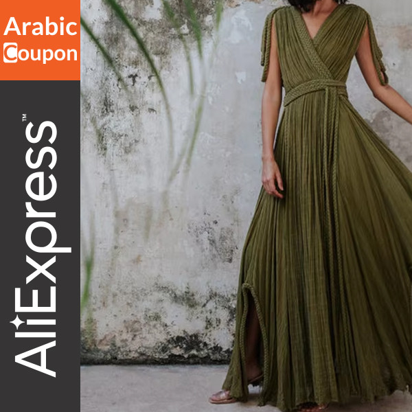 Olive green maxi dress