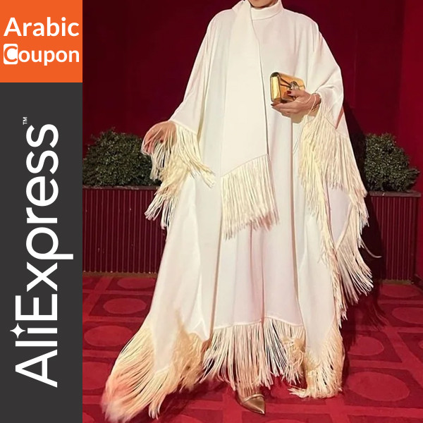 Luxurious fringed kaftan