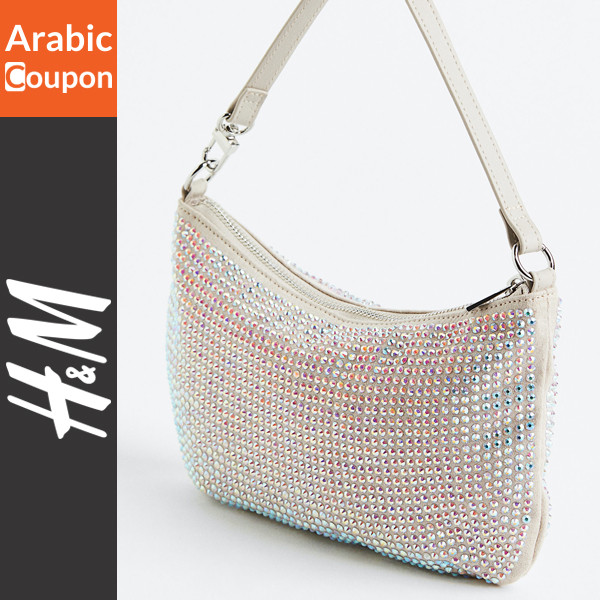 -Rhinestone-embellished shoulder bag - 1109752002 - H&M discount code