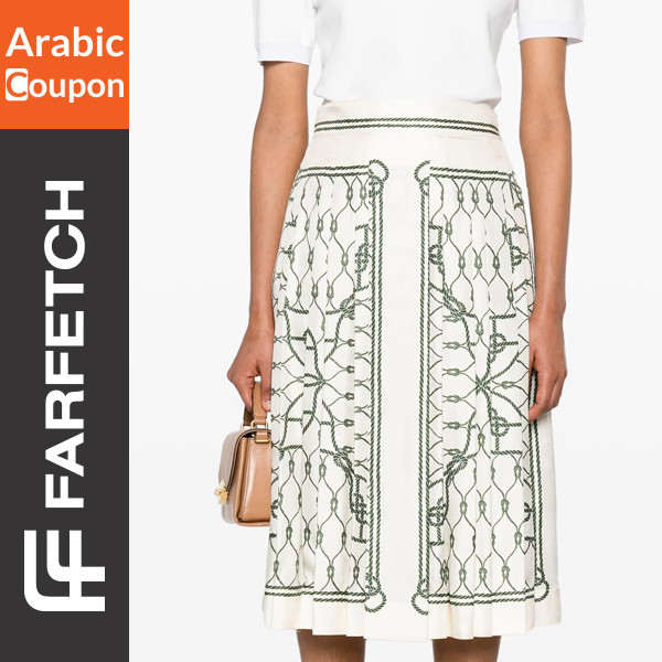 Tory Burch Midi Skirt with Graphic Print