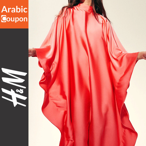 H&M coral satin kaftan - Ramadan Style