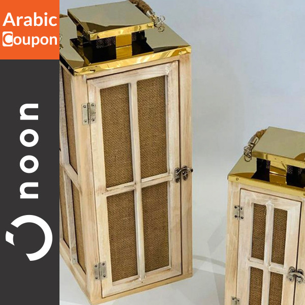 Ramadan wooden lanterns set