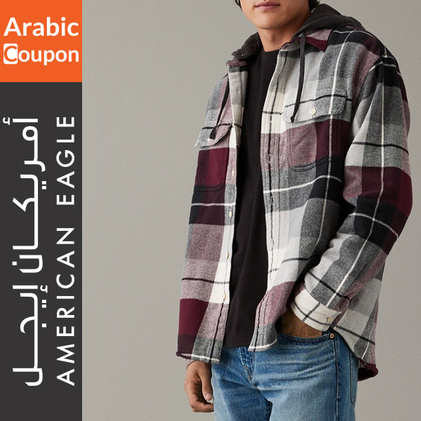 American Eagle flannel hoodie - Top AE hoodies