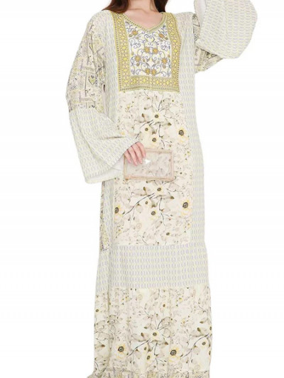 70% off on Hana & Sara colorful thread embroidered kaftan - Namshi discount code