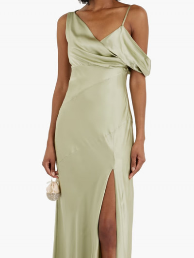 85% off on soft green satin dress from Nicholas and The Outnet coupon