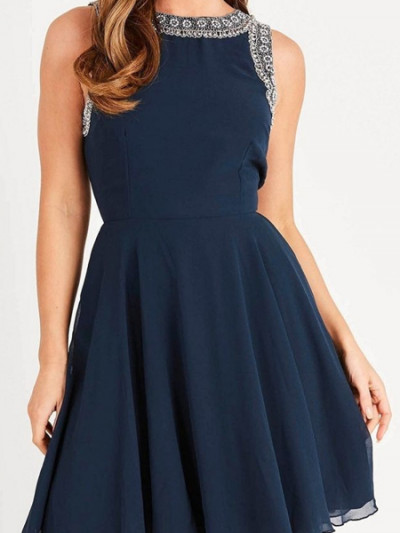 86% Vogacloset Sale on Lace & Beads Navy Dress and more using Vogacloset promo code