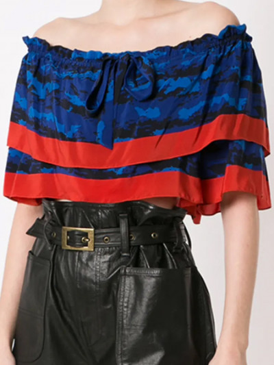 90% off and Farfetch coupon on Andrea Bogosian Silk Crop Top
