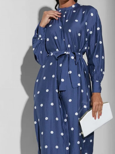 92% off on Namshi x Modanisa Polka Dot Dress with Waist Belt - Namshi Coupon