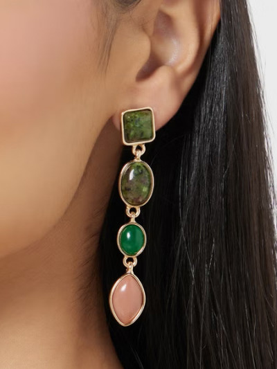 Best price on Ella earrings with colored stones with 71% savings with Namshi promo code