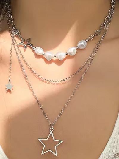 Buy a silver necklace with faux pearls at 59% discount with an AliExpress promo code
