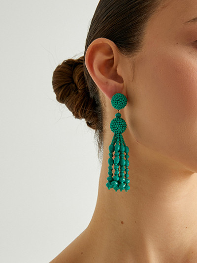 Buy green Koton beaded earrings at 45% discount using 6th Street promo code