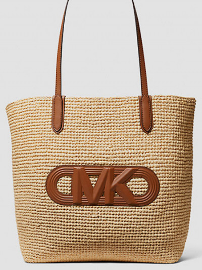 Buy Michael Kors Raffia Leather Logo Bag at half price & save even more with 6th Street promo code