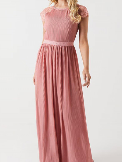 Buy Oasis maxi lace dress in pink with 85% OFF using Vogacloset coupon